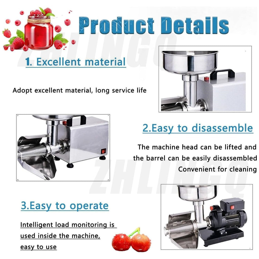 450W Electric Tomato Strainer with Funnel and Trough I31388