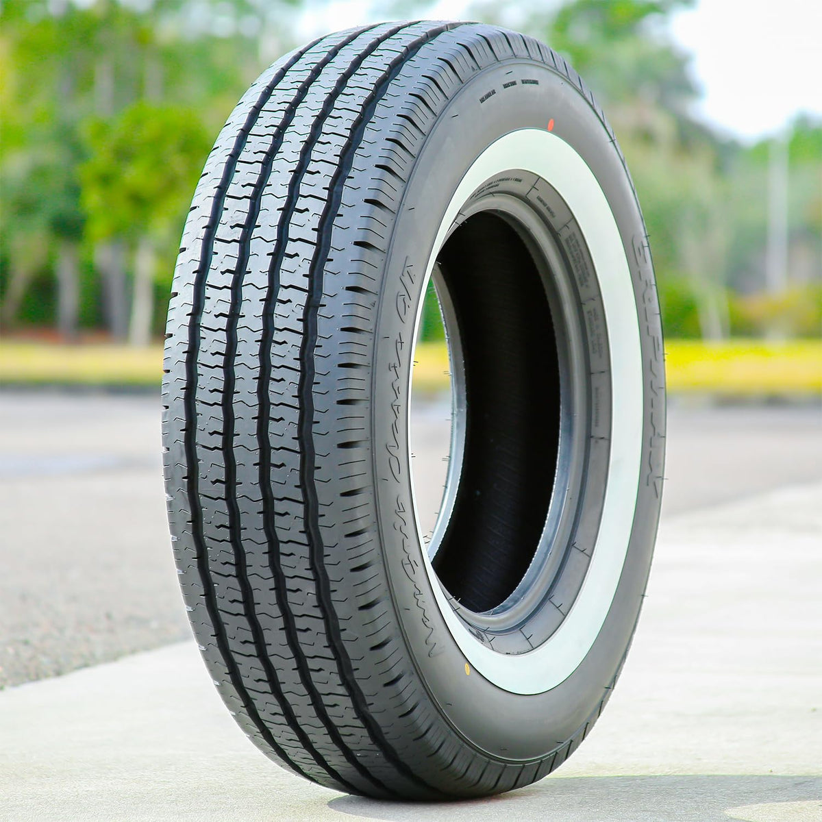 All-Season Touring Radial Tire 205/75R15 97H White Side Wall W123