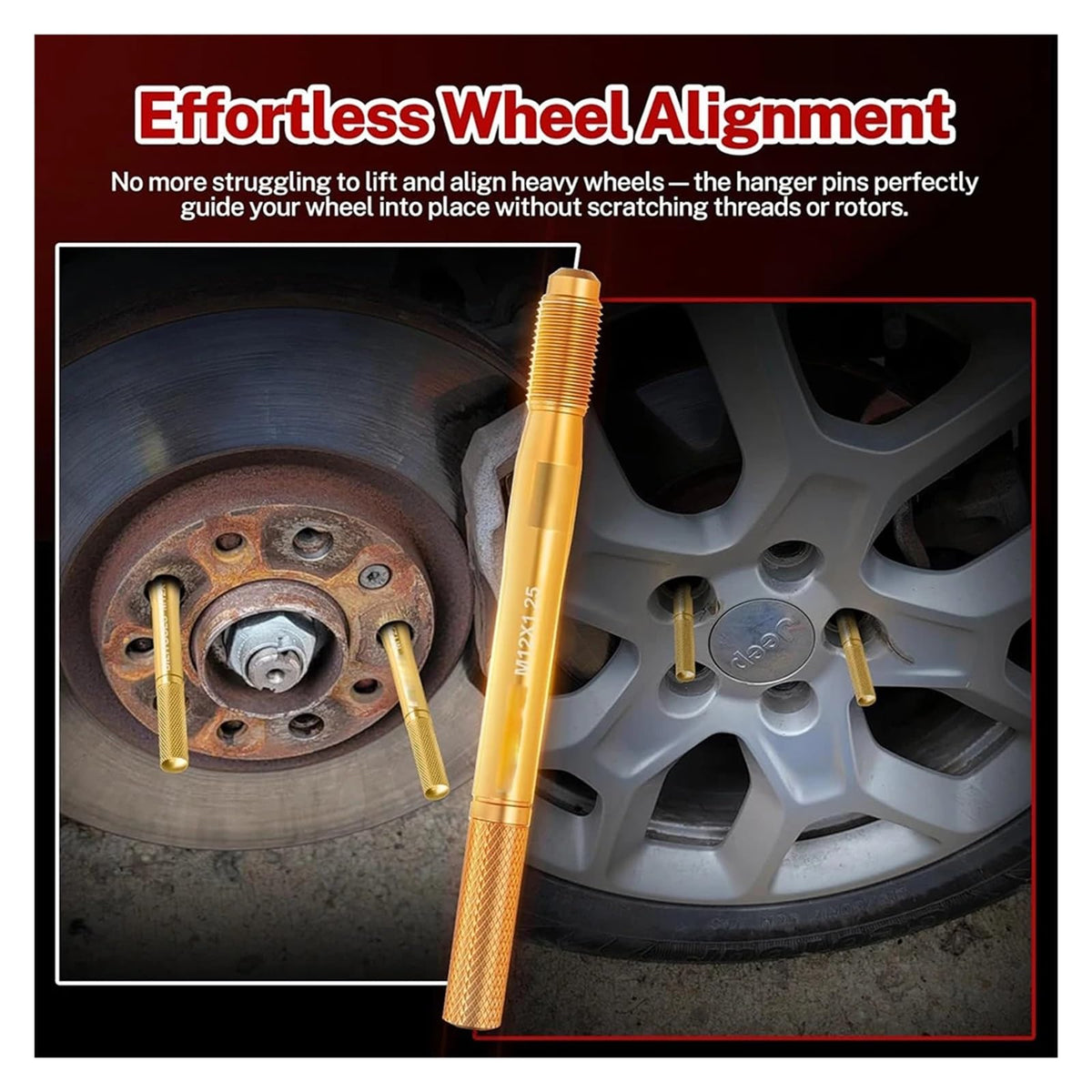 8 Piece Wheel Hanger Alignment Pin Set M12x1.25 M12x1.5 M14x1.25 M14x1.5 Y4660