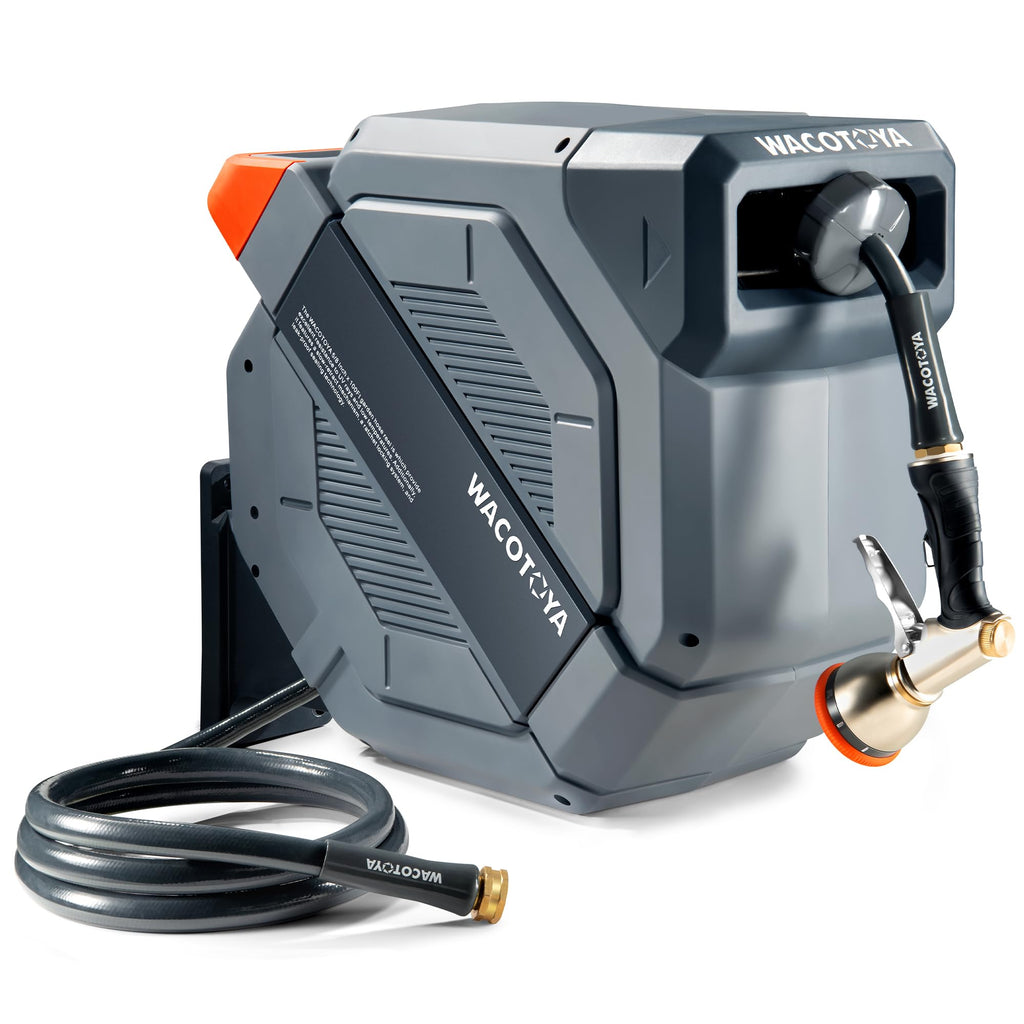 Retractable Garden Hose Reel, 5/8 in x100 ft Heavy Duty Wall Mount K987929