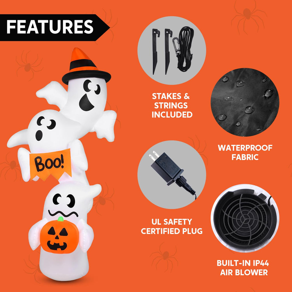 Inflatable Ghost Outdoor Decorations with LEDs F3670