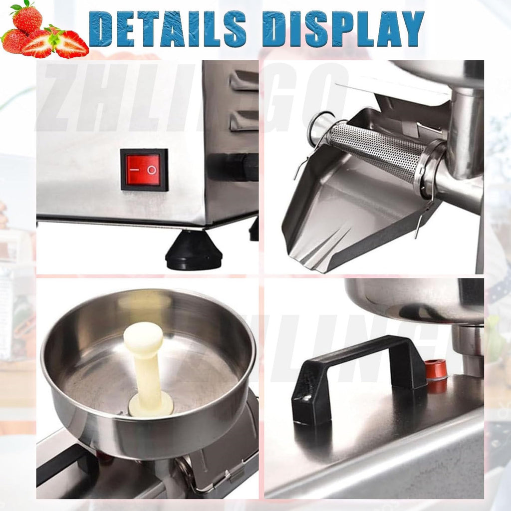 450W Electric Tomato Strainer with Funnel and Trough I31388