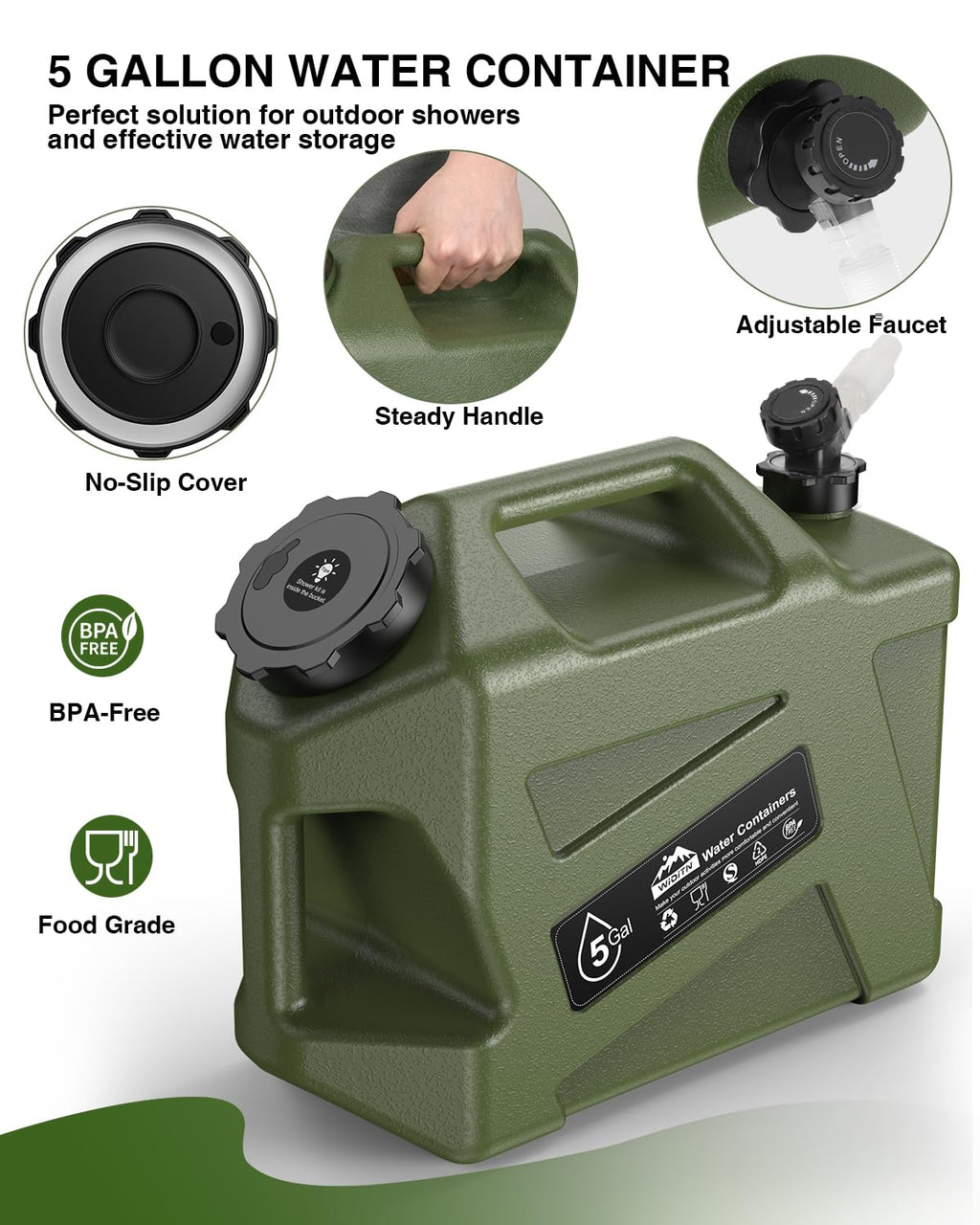 Portable Camping Shower with Water Jug N8937
