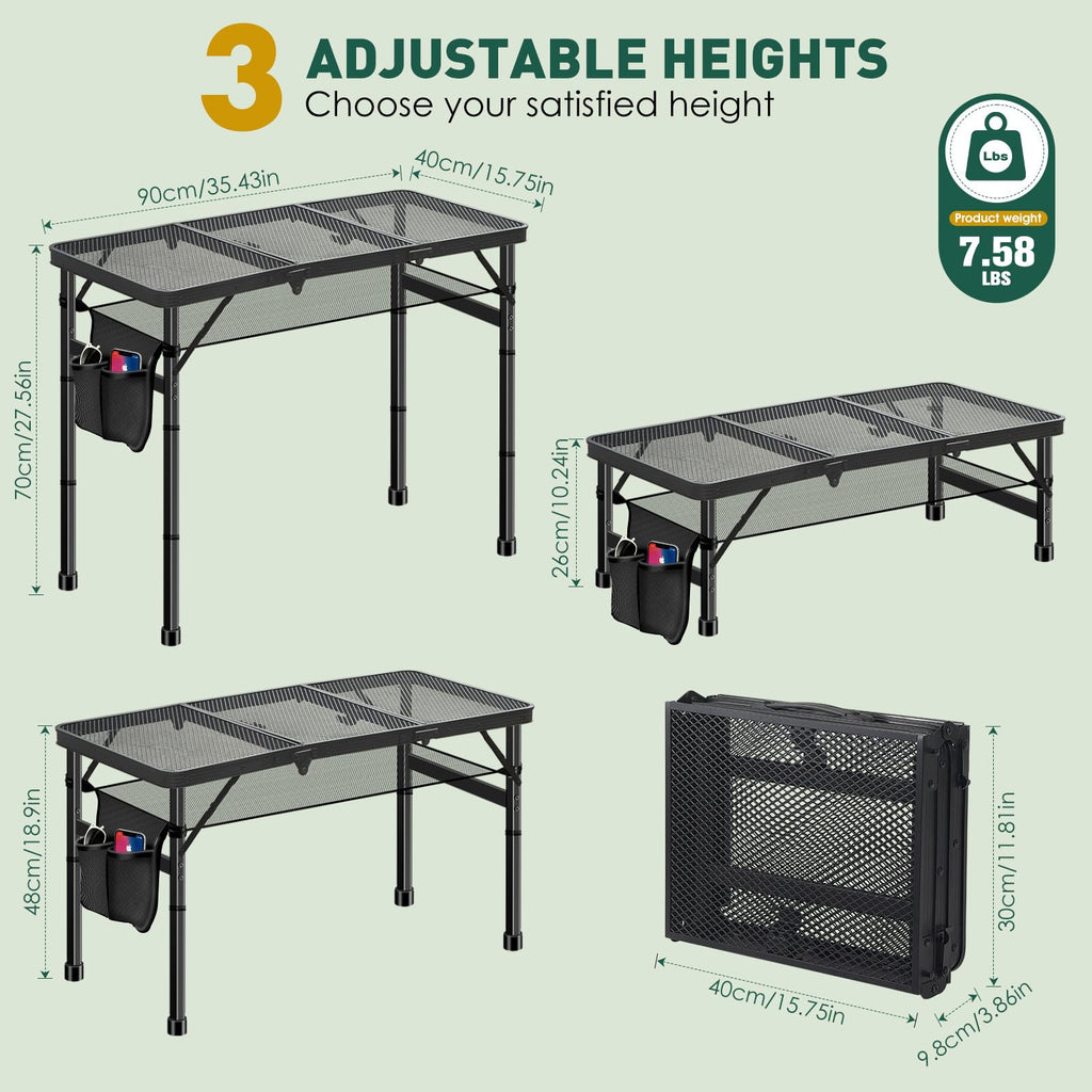 3ft Aluminum Folding Camping Table Q95171