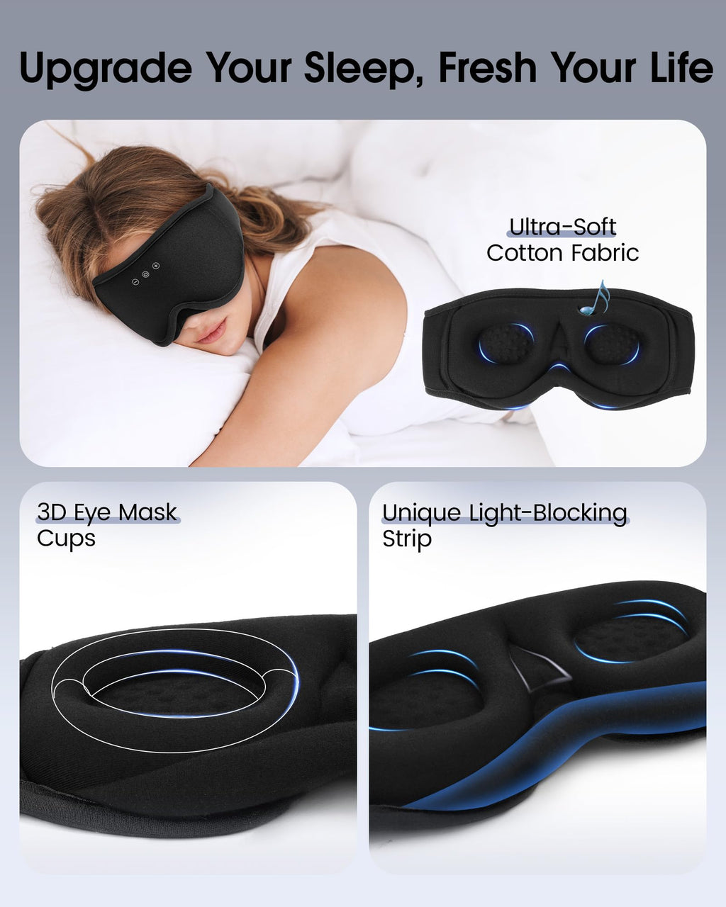 Sleep Mask Bluetooth Headphones N1906