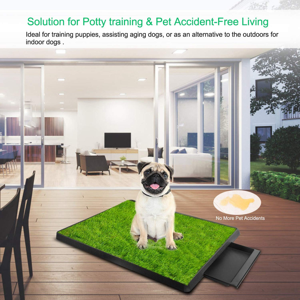 Indoor Dog Potty Grass Pad with Tray F576