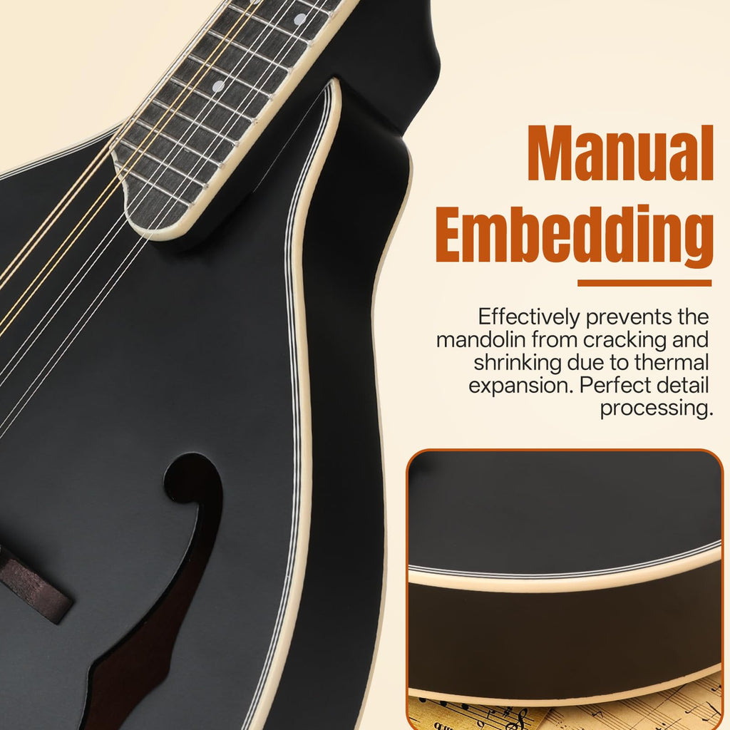 8 String A Style Acoustic Mandolin Kit with Tuner Strap Gig Bag G782436