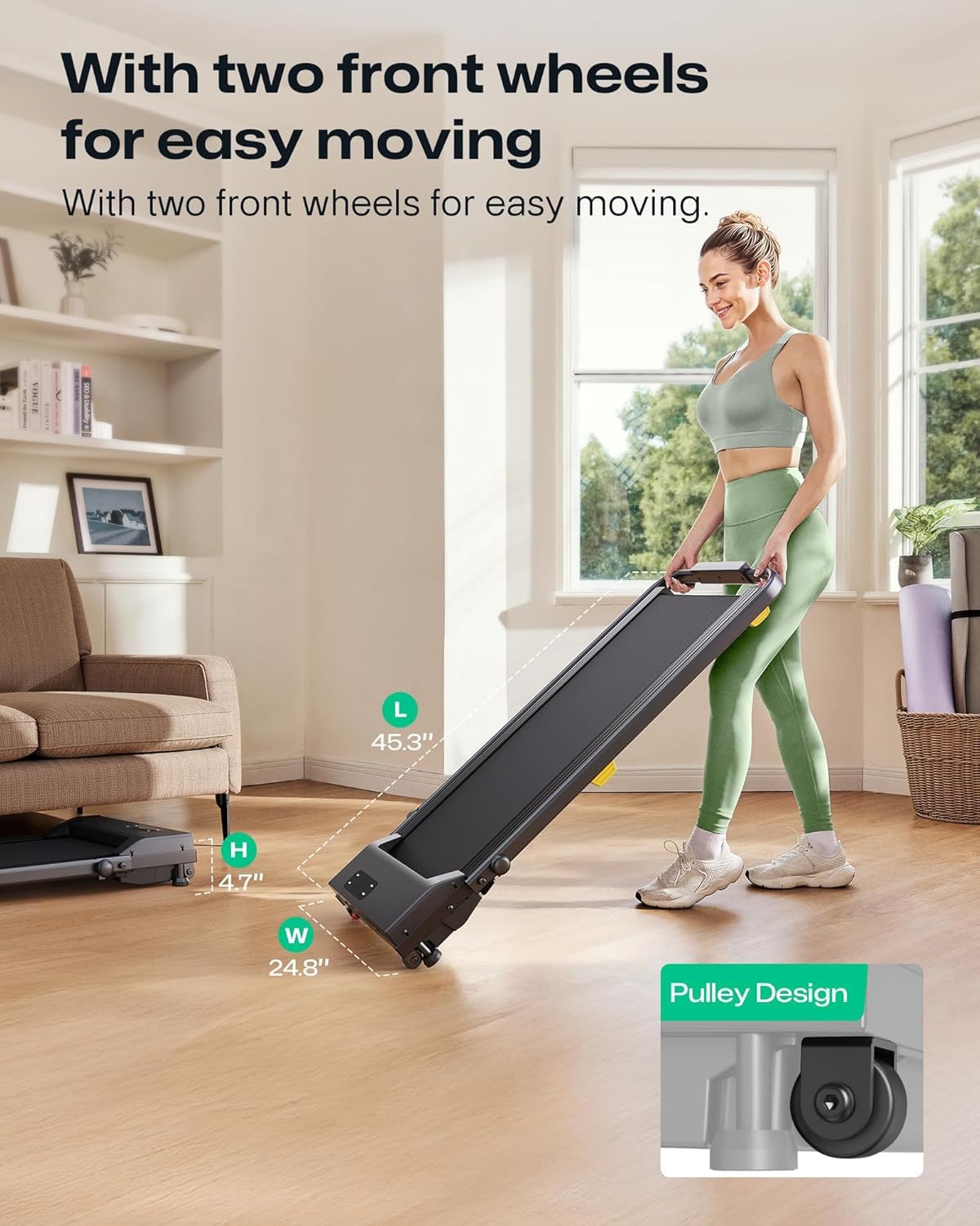 2.5HP Portable Walking Treadmill with Incline V164
