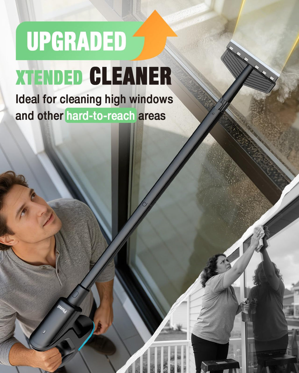 14-in-1 Lightweight Detachable Handheld Steam Mop Black B94035