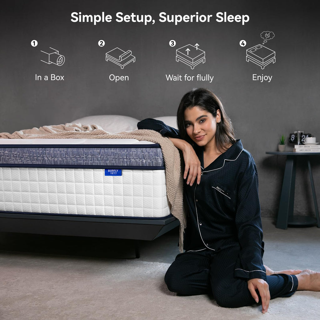 Queen Size 12 Inch Hybrid Memory Foam Mattress X924361