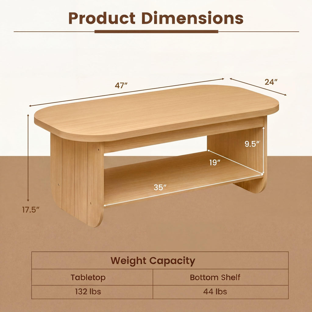 47” Oval Coffee Table D7503