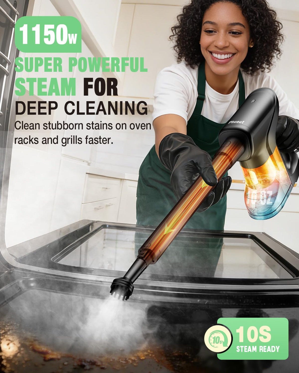 14-in-1 Lightweight Detachable Handheld Steam Mop Black B94035