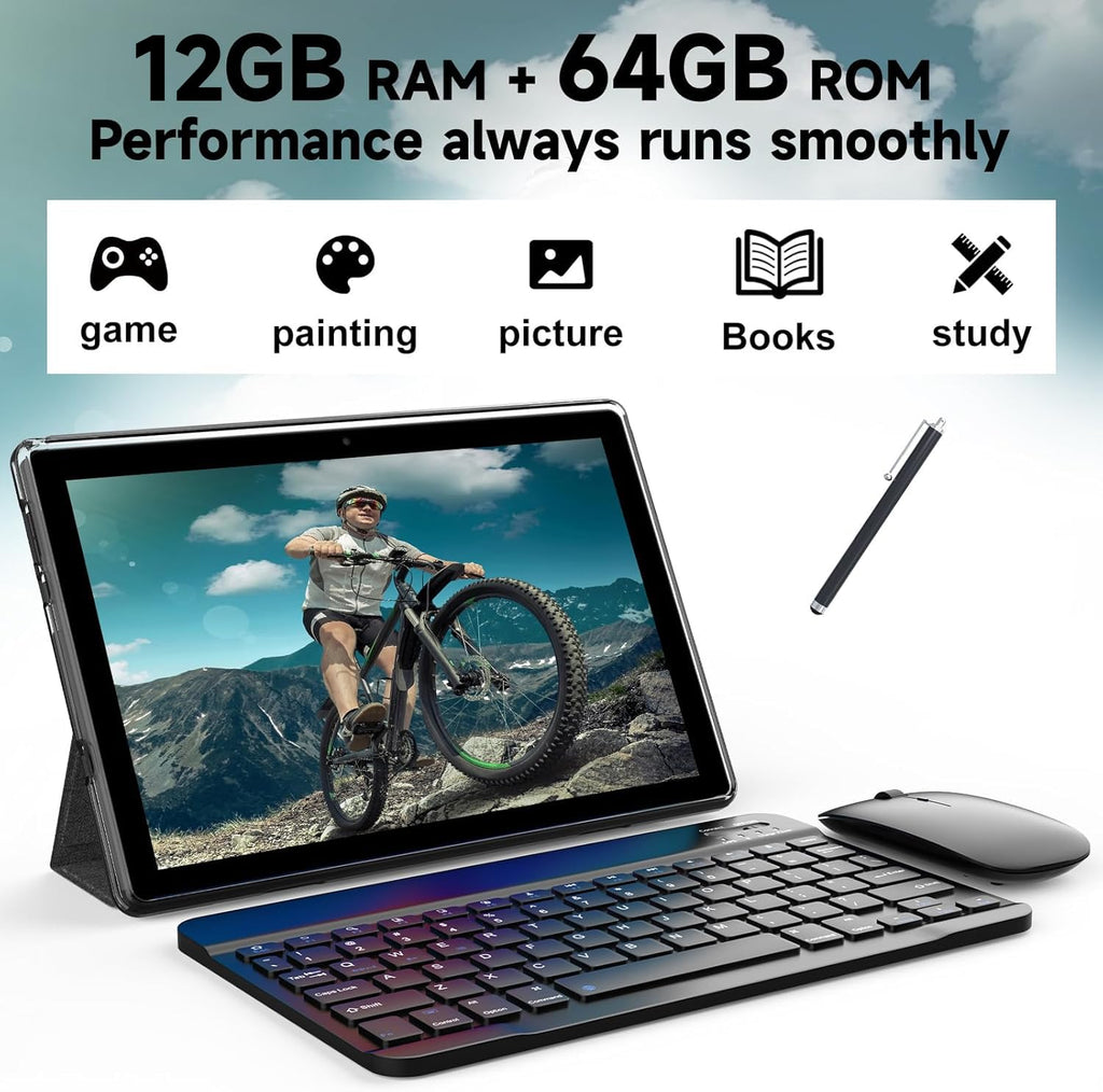 10 inch Tablet 12GB RAM 64GB ROM Black I788