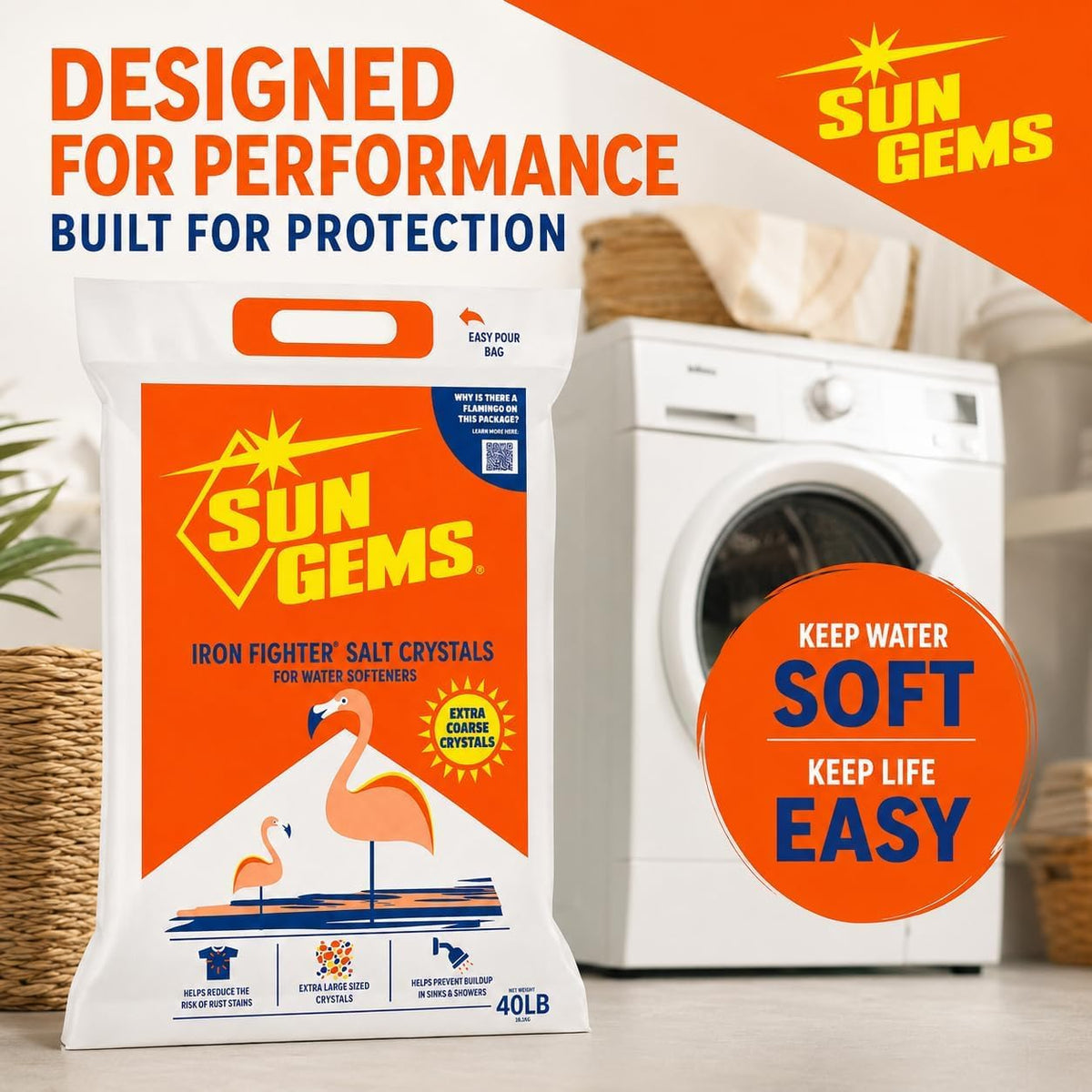 40 lb Extra Coarse Water Softener Salt Crystals W1411