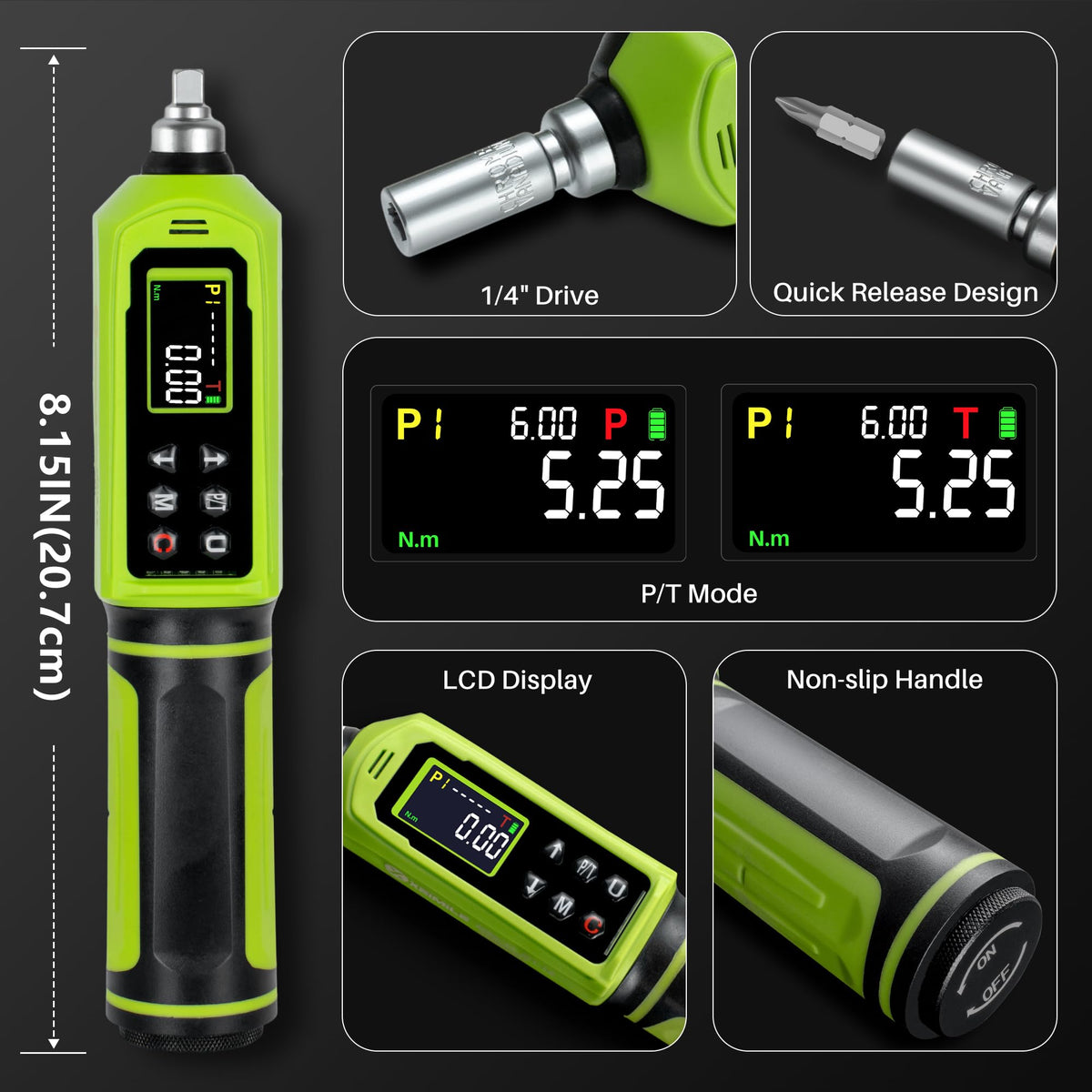 1/4" Drive Digital Torque Screwdriver G6366