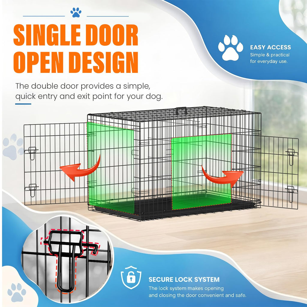 48 Inch Folding Metal Dog Crate Q251501