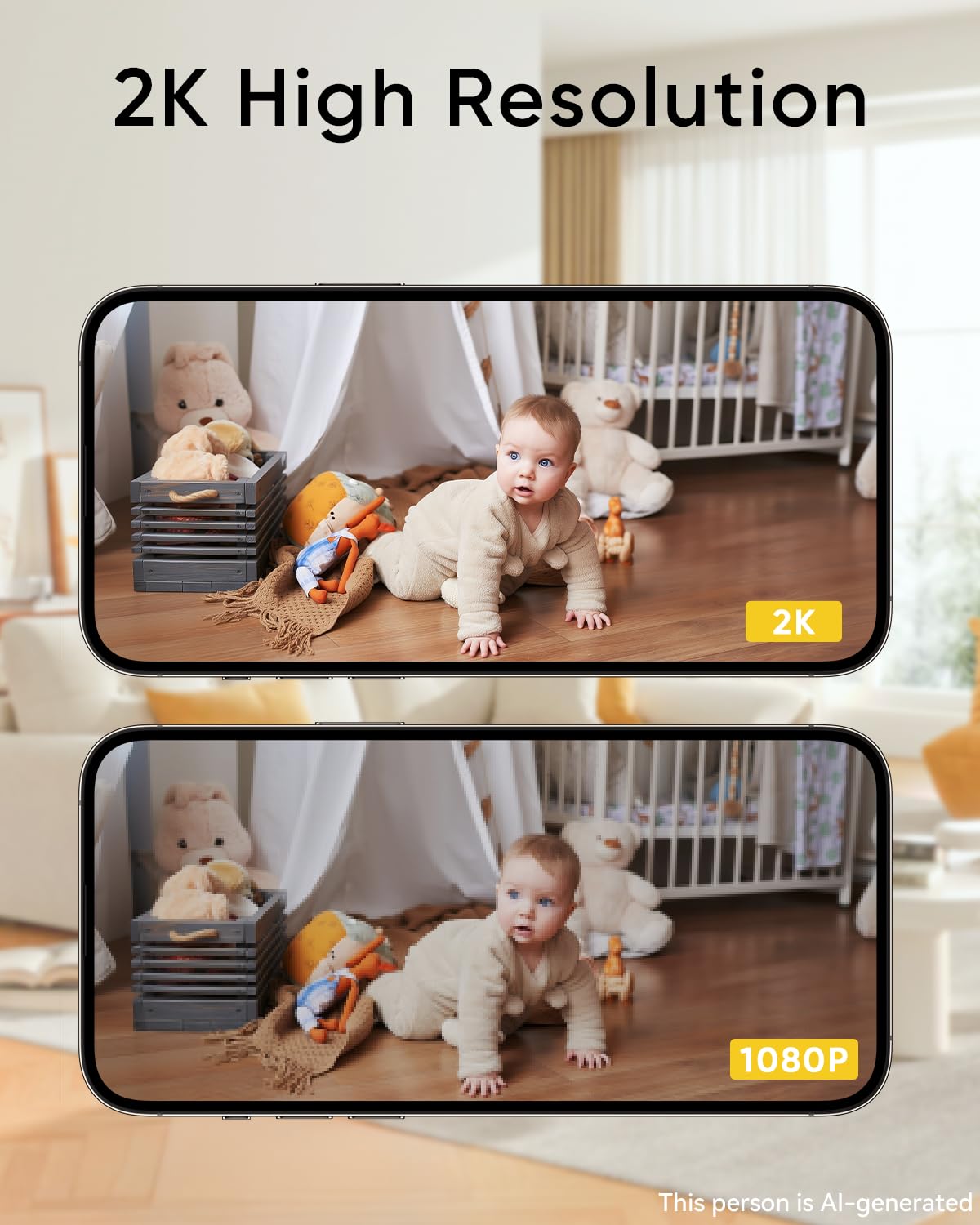 2K Indoor Security Camera 2-Pack with Night Vision L5397