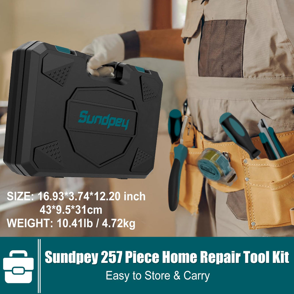 257 Pcs Portable Hand Tool Kit Set with Case M376492