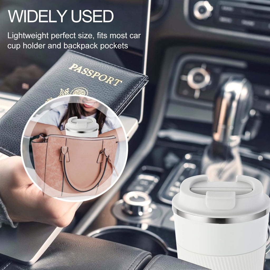 13oz Insulated Stainless Steel Travel Coffee Mugs Set (2 Pack) G9765