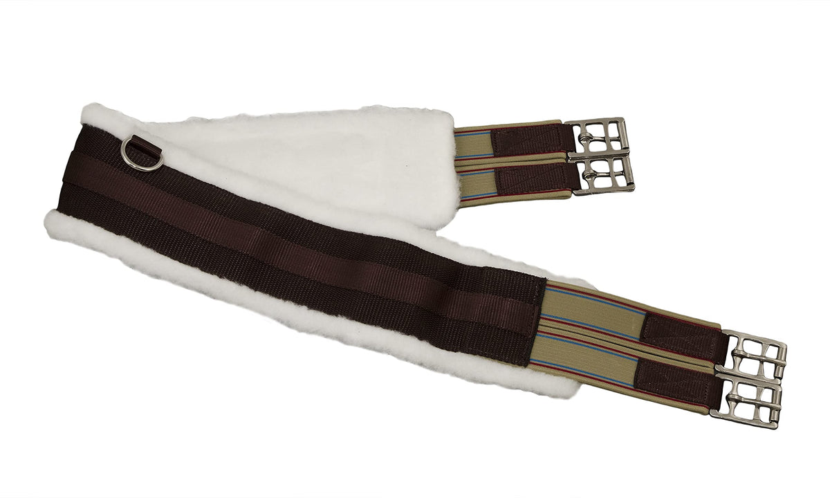 Fleece English Girth with Double Elastic H4012