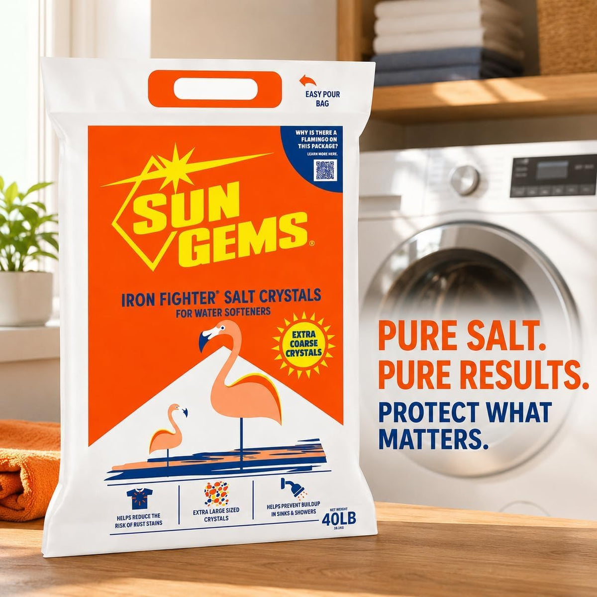 40 lb Extra Coarse Water Softener Salt Crystals W1411