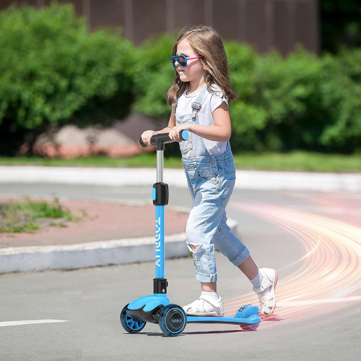 Light Up 3 Wheel Folding Kids Scooter with Adjustable Height F7366