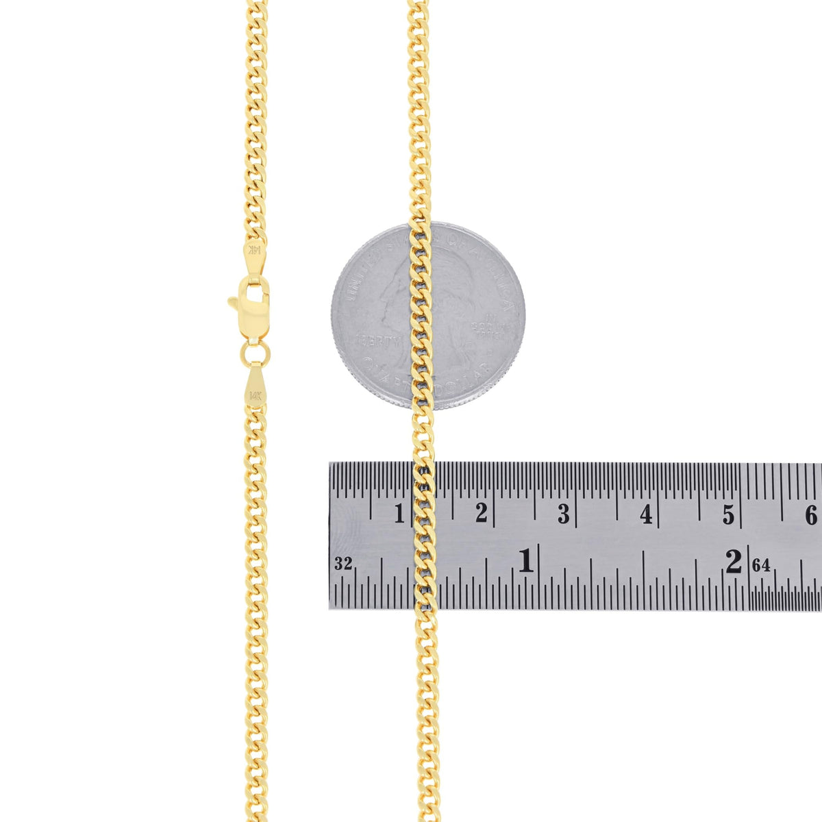 14k Yellow Gold Cuban Chain Necklace R1153
