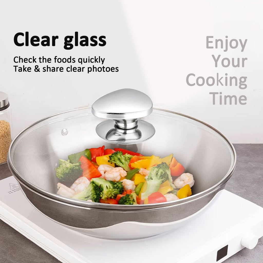 14 Inch Clear Tempered Glass Lid with Vent V525291
