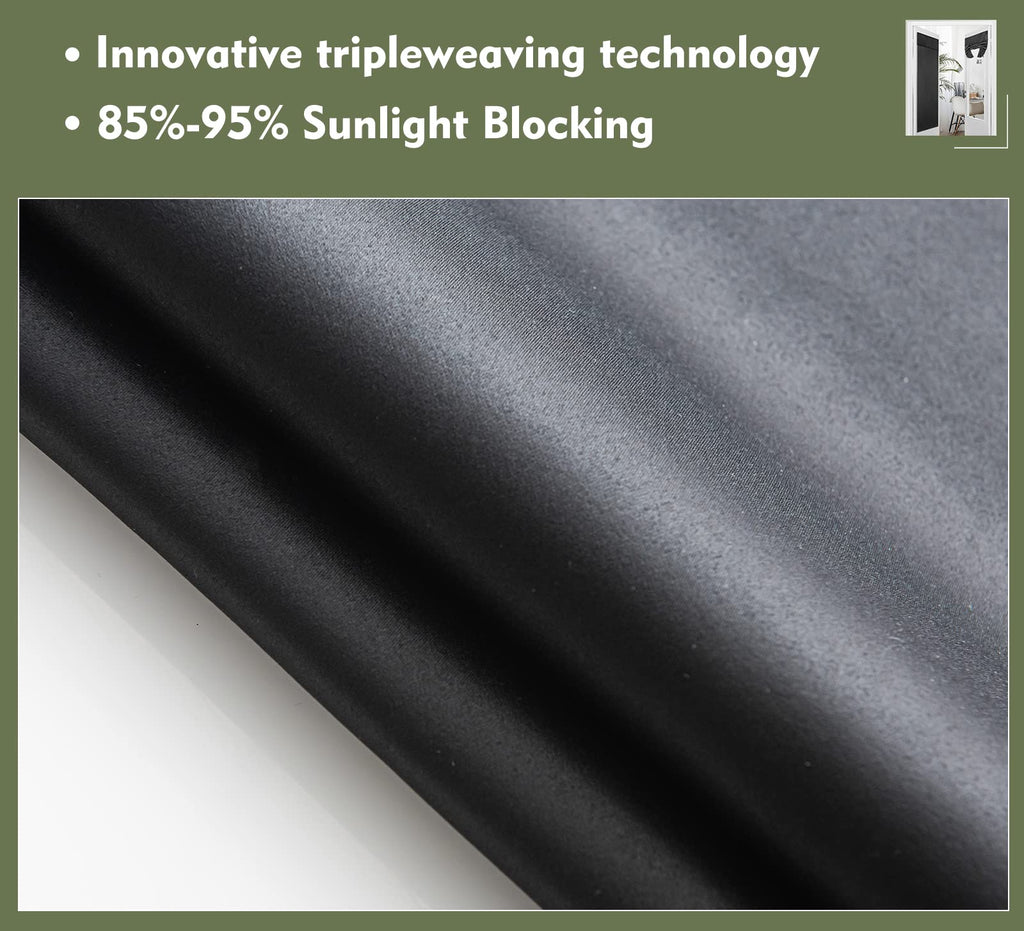 Blackout Tie Up Door Curtain 1 Panel W3527
