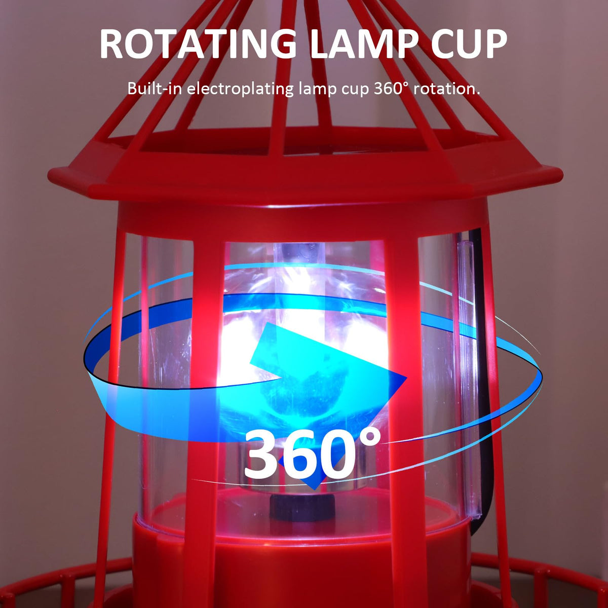Rotating Metal Solar Lighthouse V600551