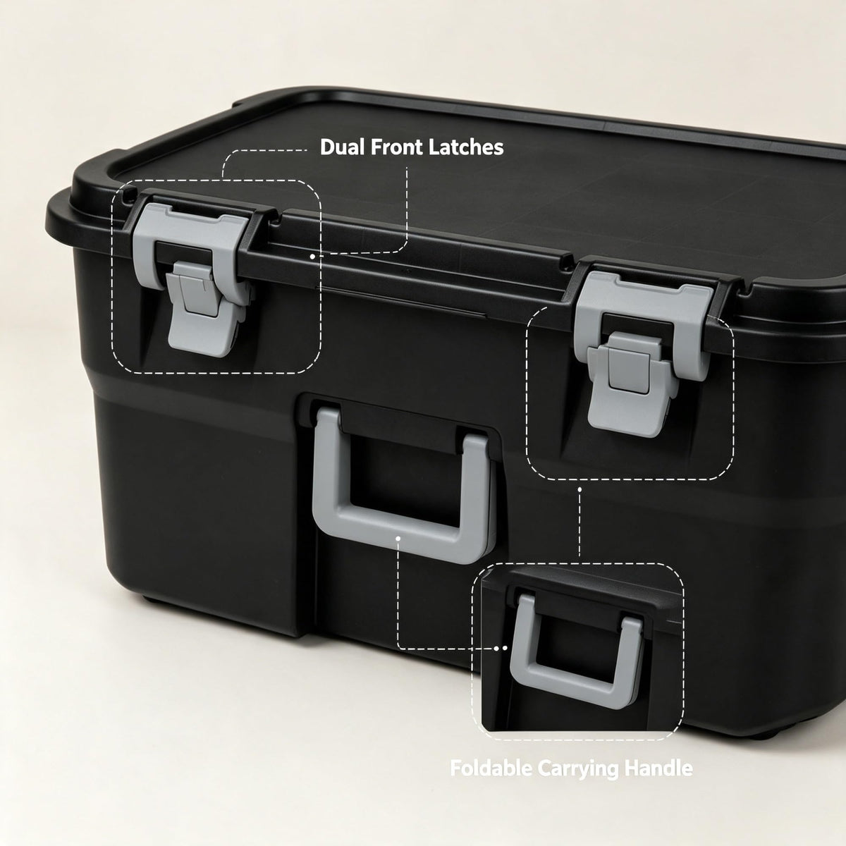 22 Gallon Lockable Wheeled Plastic Storage Trunk J49438