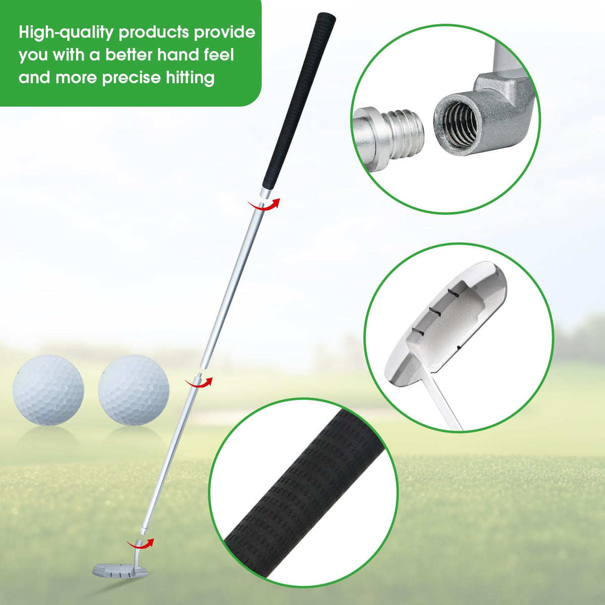 Right Handed Golf Putter with 2 Golf Balls L78168