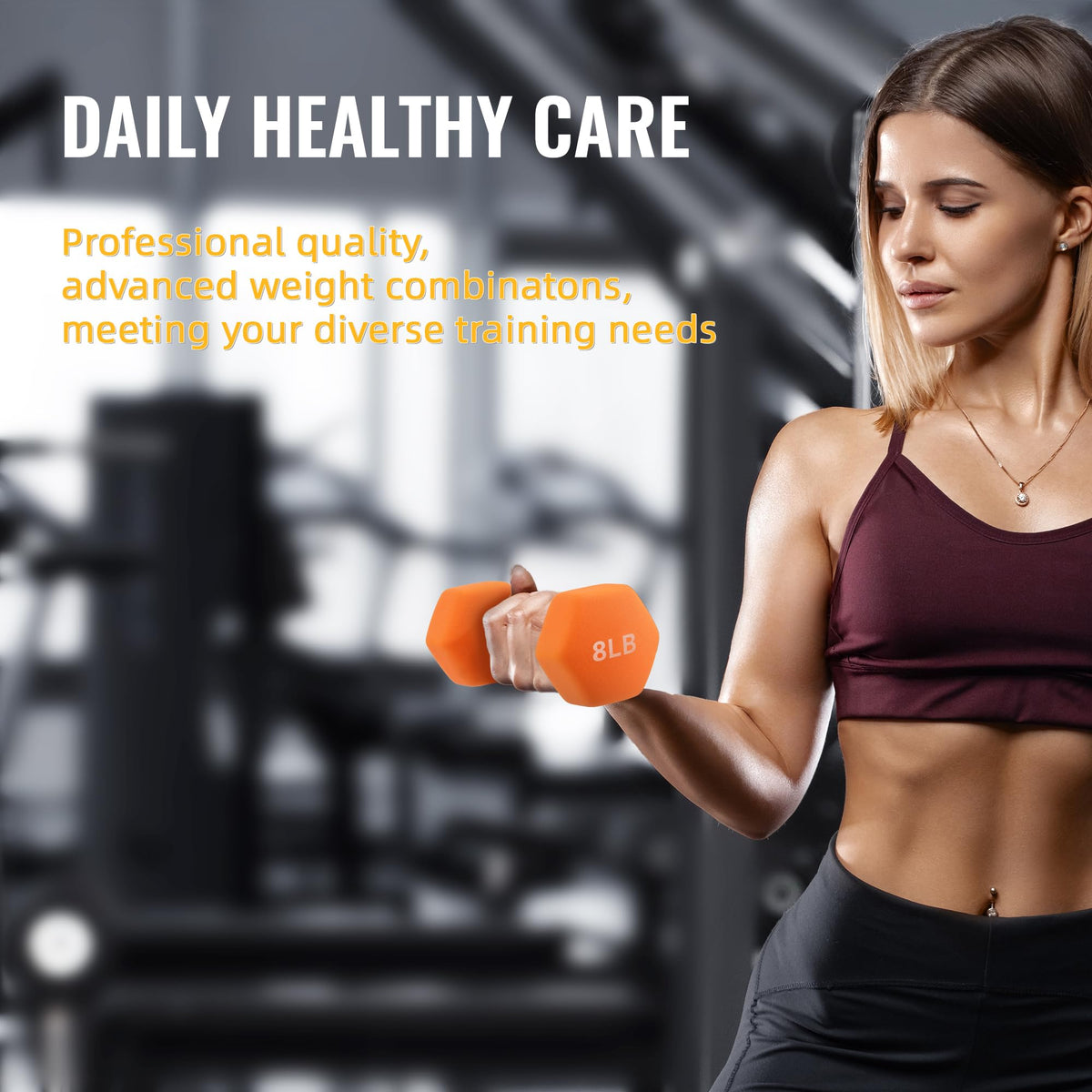 Neoprene Dumbbell Set with Rack P7744