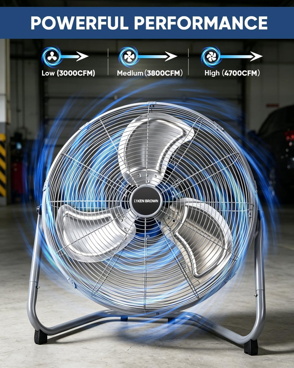 20 Inch 3 Speeds High Velocity Box Fan H81322