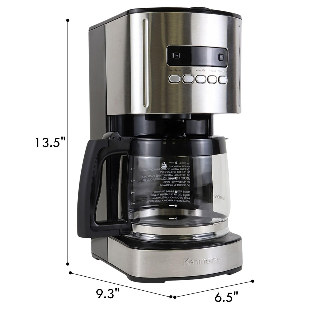 Programmable Drip Coffee Maker with Glass Pot, 12 Cup Black N2762