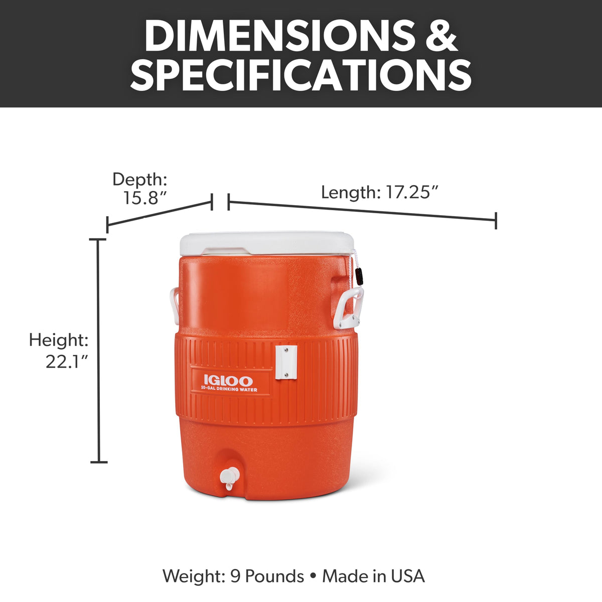 Insulated Beverage Dispenser with Spout E68660