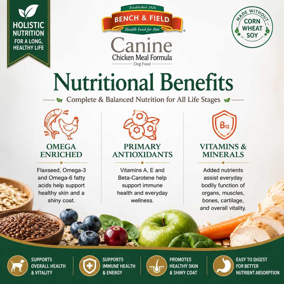Chicken Meal & Brown Rice Dry Dog Food 6.6 lb J739