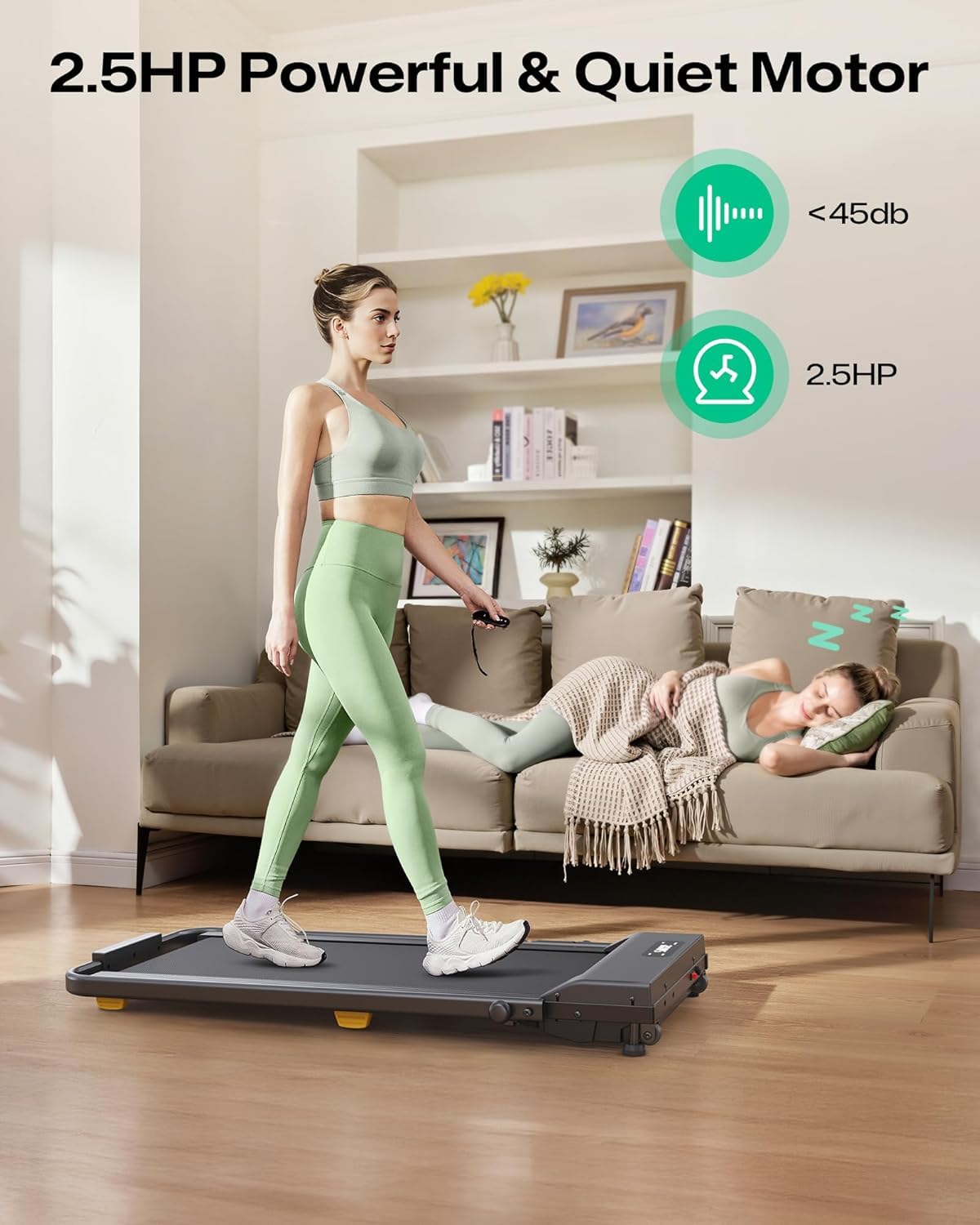 2.5HP Portable Walking Treadmill with Incline V164