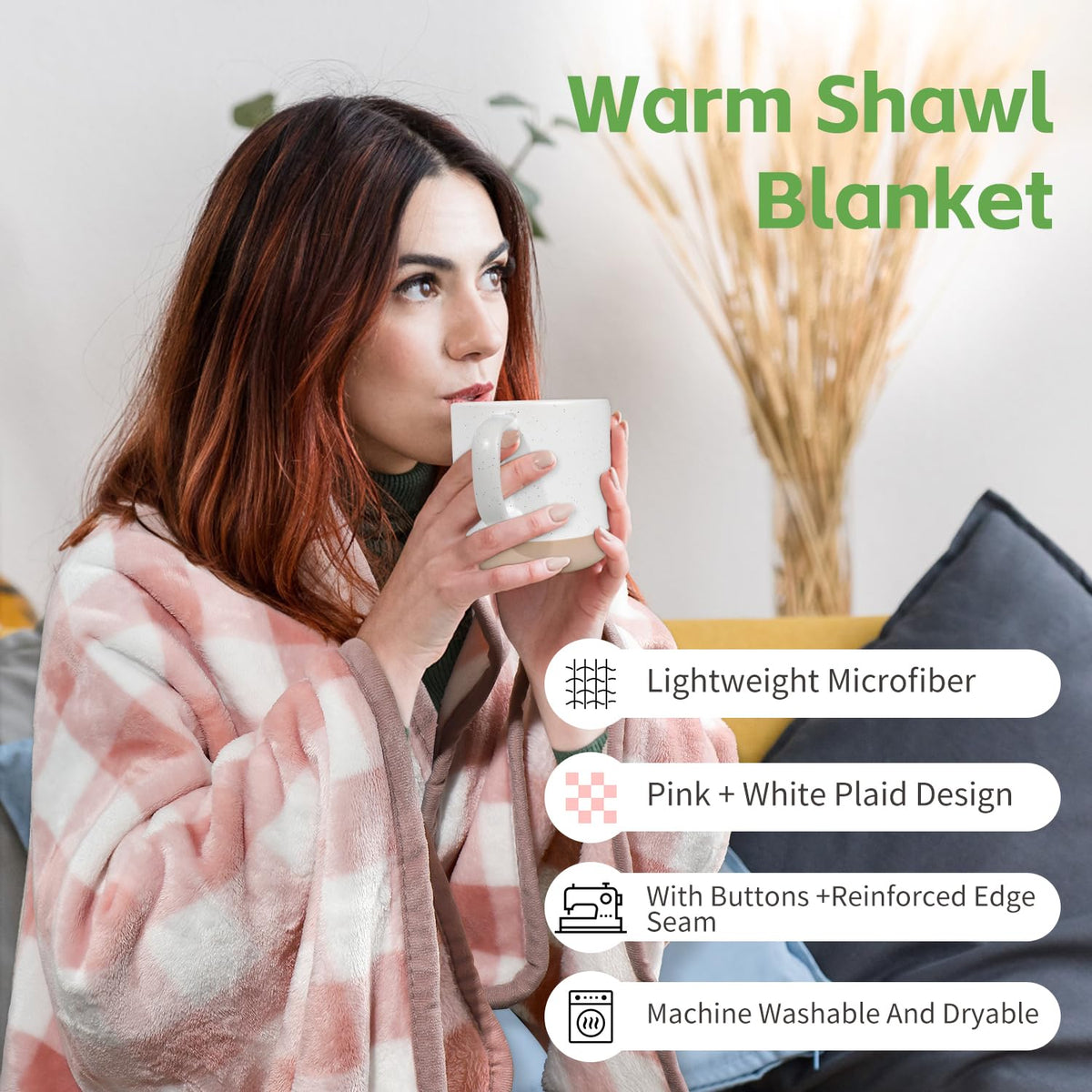 Get Well Gift Basket with Throw Blanket L831479