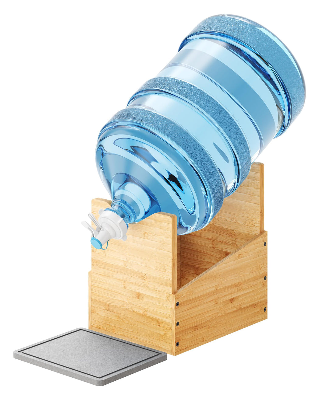 5 Gallon Wood Water Jug Stand with Diatomite U131