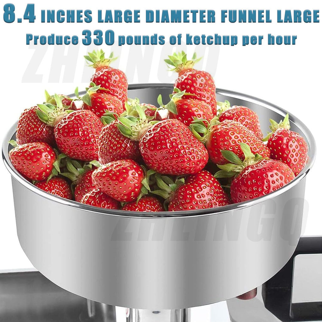 450W Electric Tomato Strainer with Funnel and Trough I31388