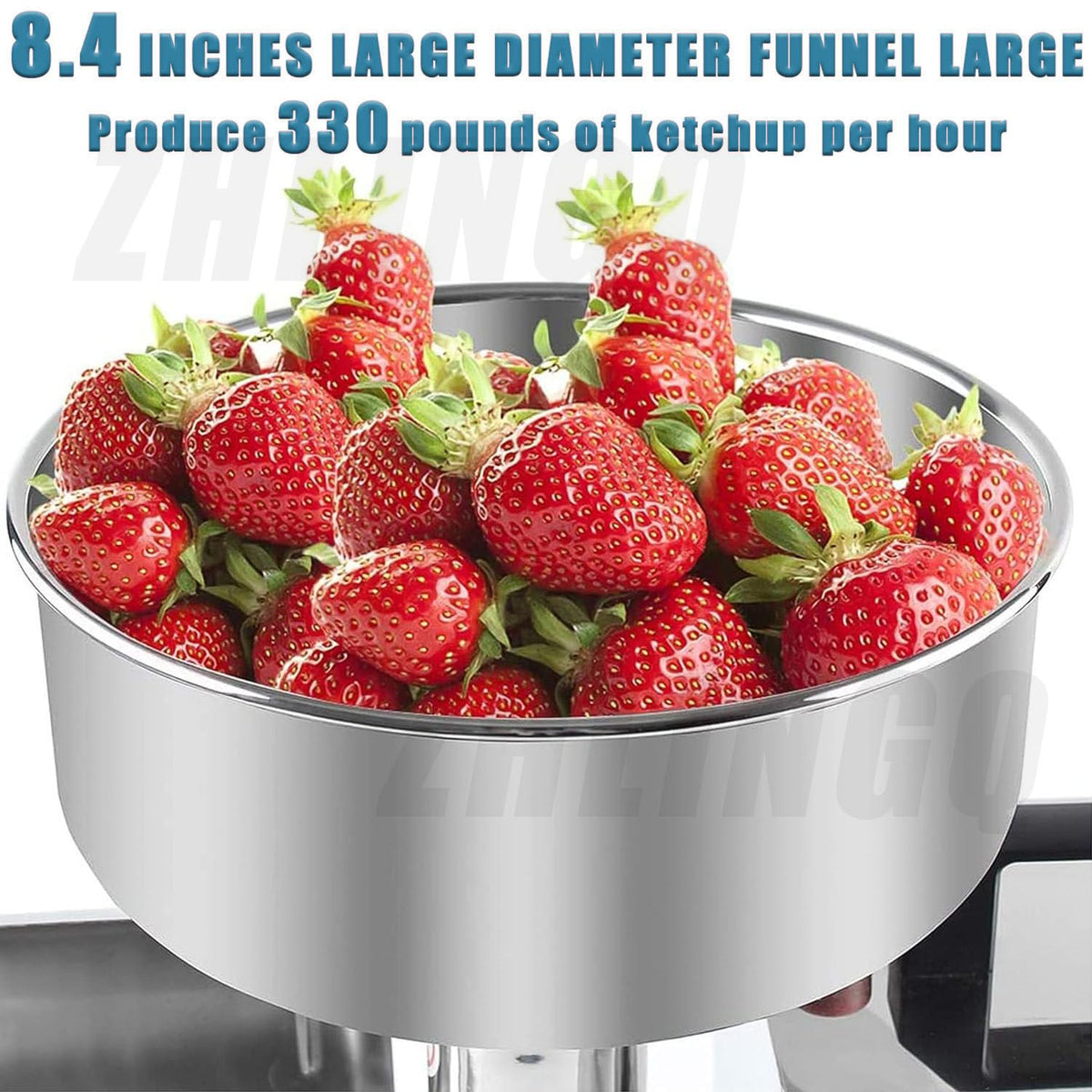 450W Electric Tomato Strainer with Funnel and Trough I31388