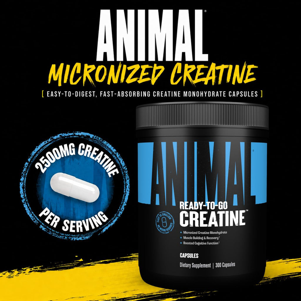 Creatine Monohydrate Powder Capsules 300 Count B2106