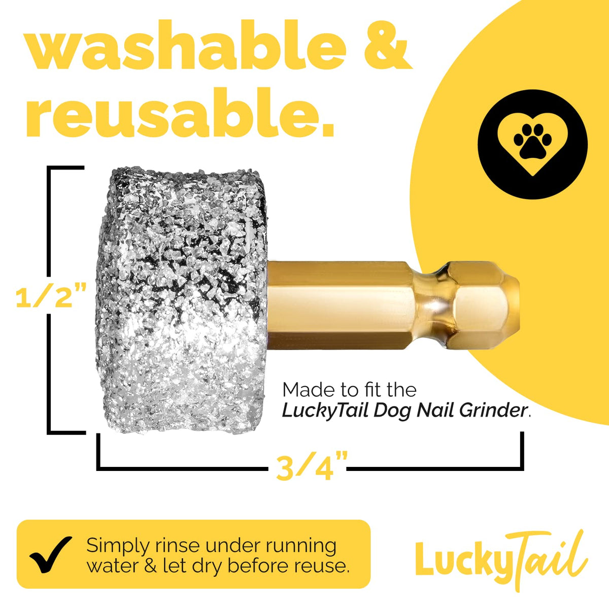 Dog Nail Grinder Replacement Head Diamond Tip 1 Pack Z144