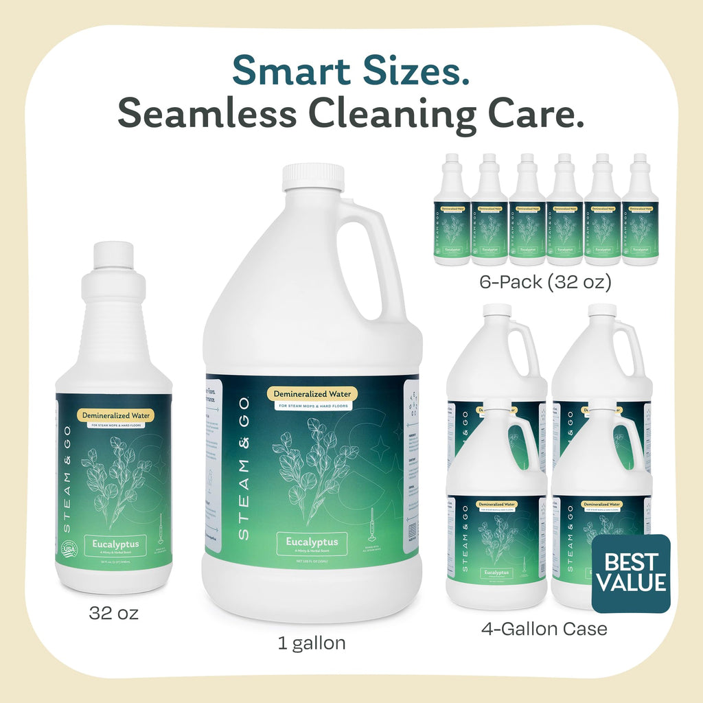 Demineralized Water for Steam Mop, Eucalyptus Mint, 32 oz K17303