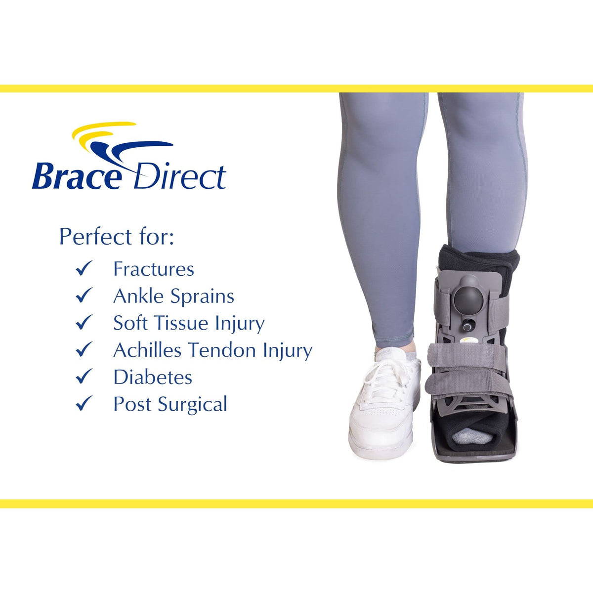 Ultra Light Short Full Shell Walking Boot + Reusable Ankle & Foot Ice Pack E712