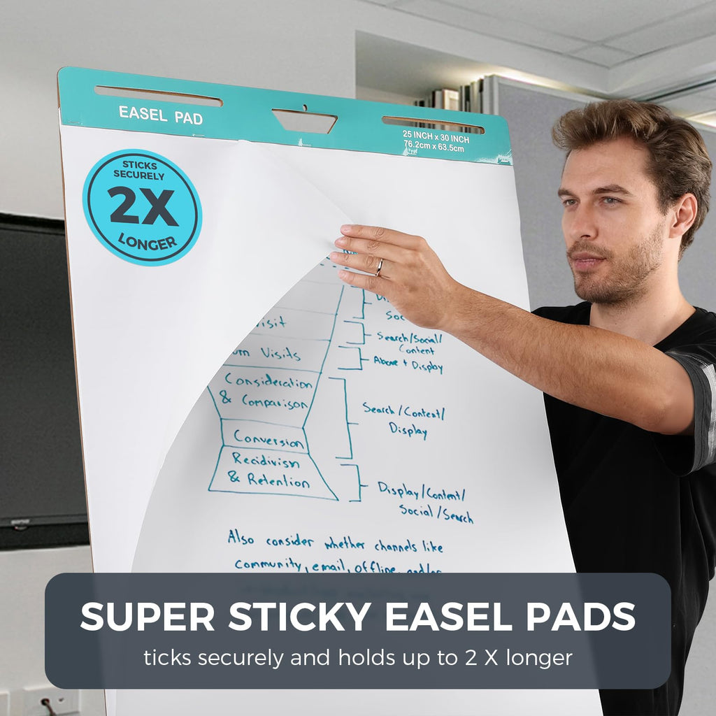 25x30 Inch Sticky Easel Pad, 300 Sheets O30690