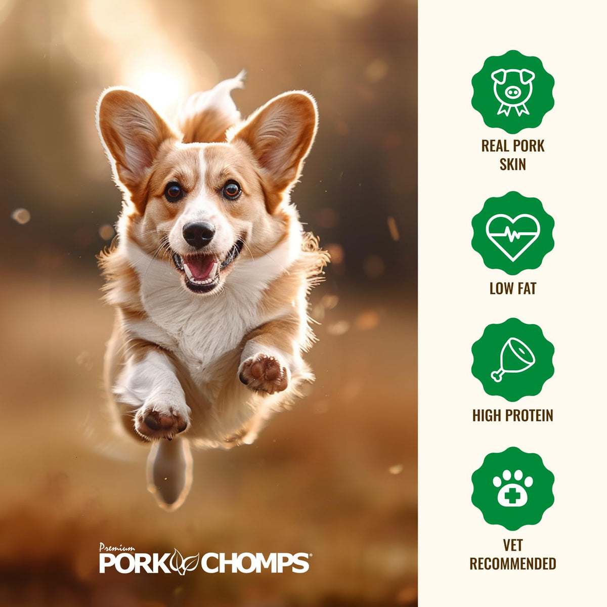 Pork Skin Dog Chews, 8in Rolls, 18ct W170