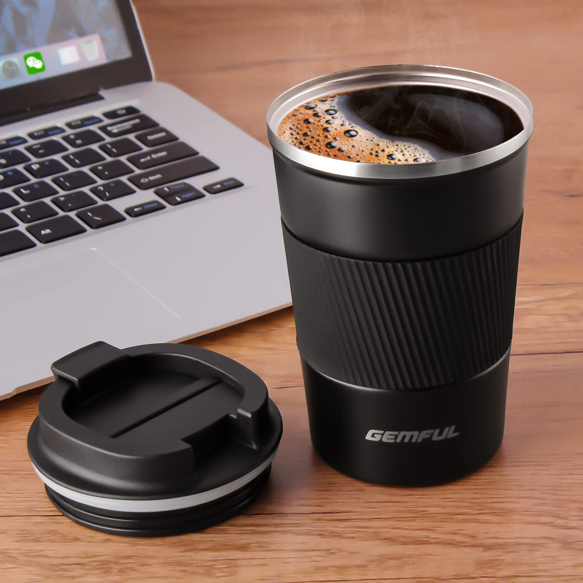 13oz Insulated Stainless Steel Travel Coffee Mugs Set (2 Pack) G9765