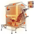 Insulated Outdoor Cat House 2-Story Wooden Shelter H4256